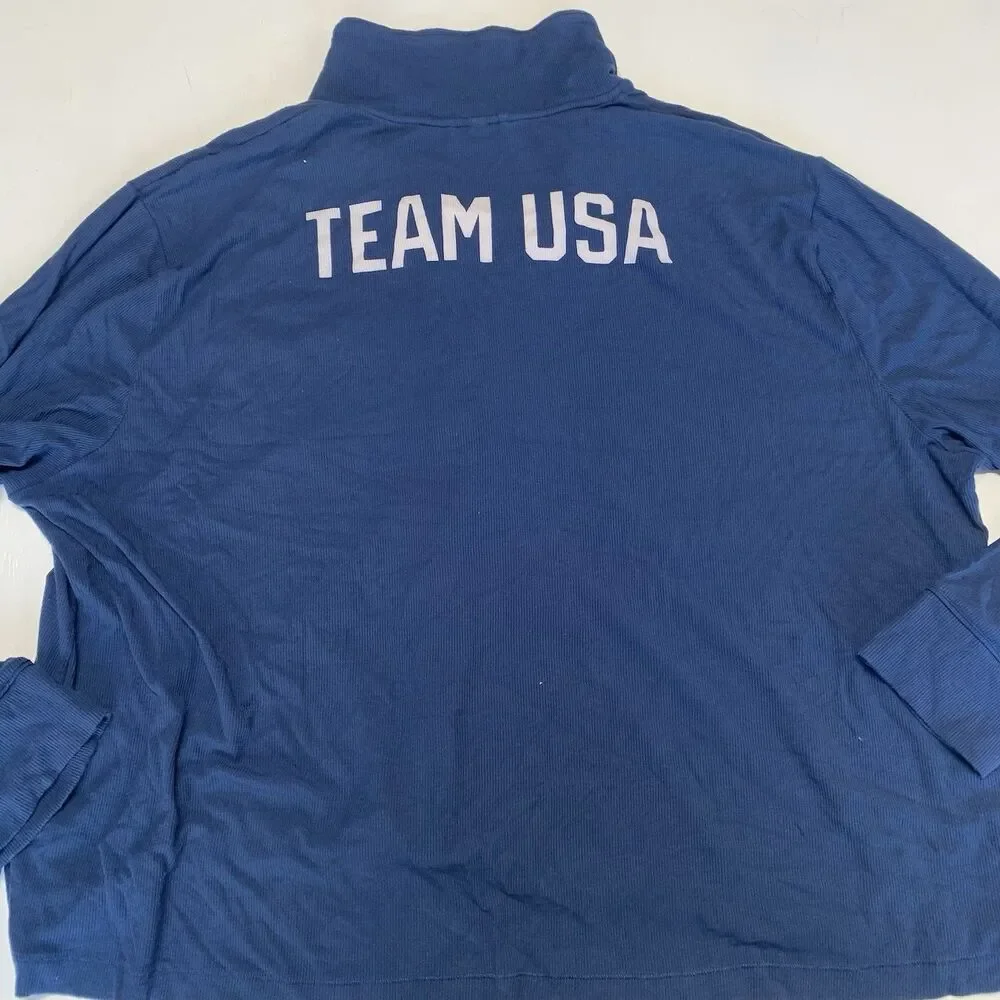 SKIMS Team USA Paralympic Oversized Sleep Top Lounge Blue Size 4XL Soft